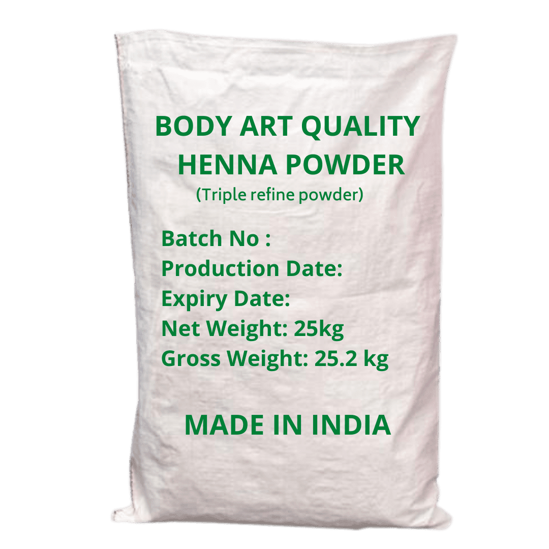 hennahub body art quality henna 20-25kg pp bag