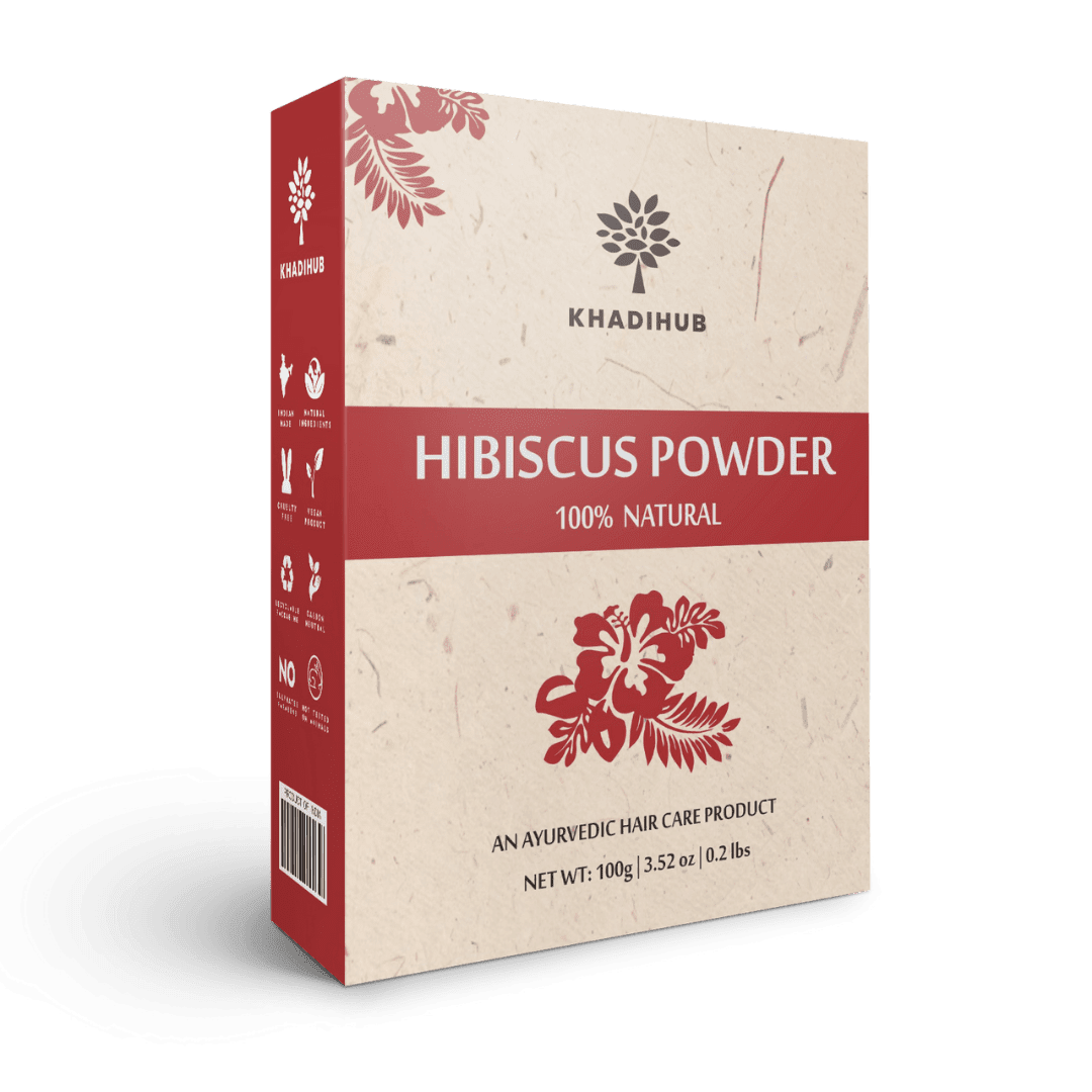 khadihub hibiscus powder 100gm box pack