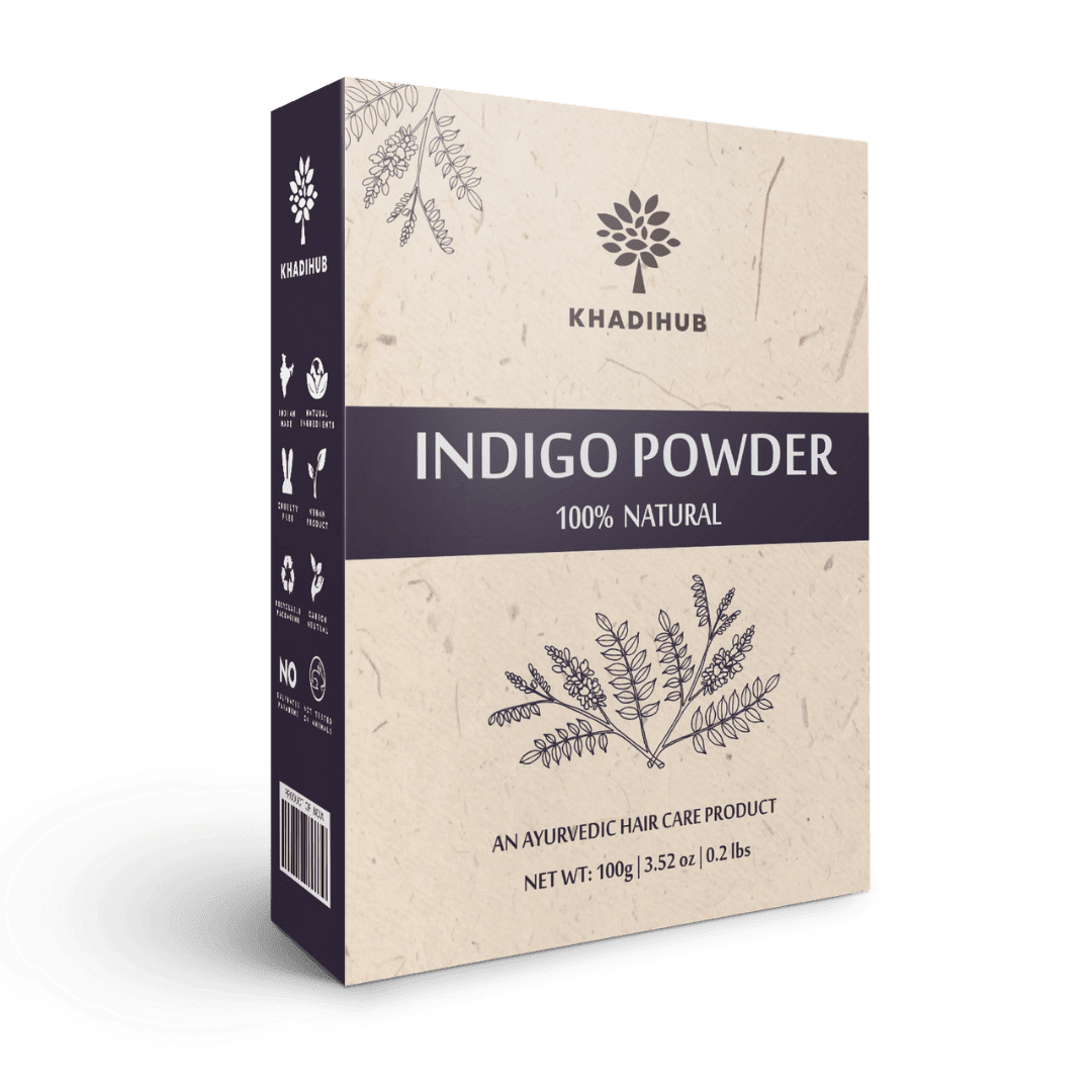 khadihub indigo powder 100gm box pack