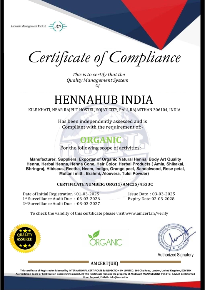 organic 2025 001 Hennahub India